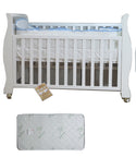 Babyworth Sleigh Cot  with Mattress - Babyworth