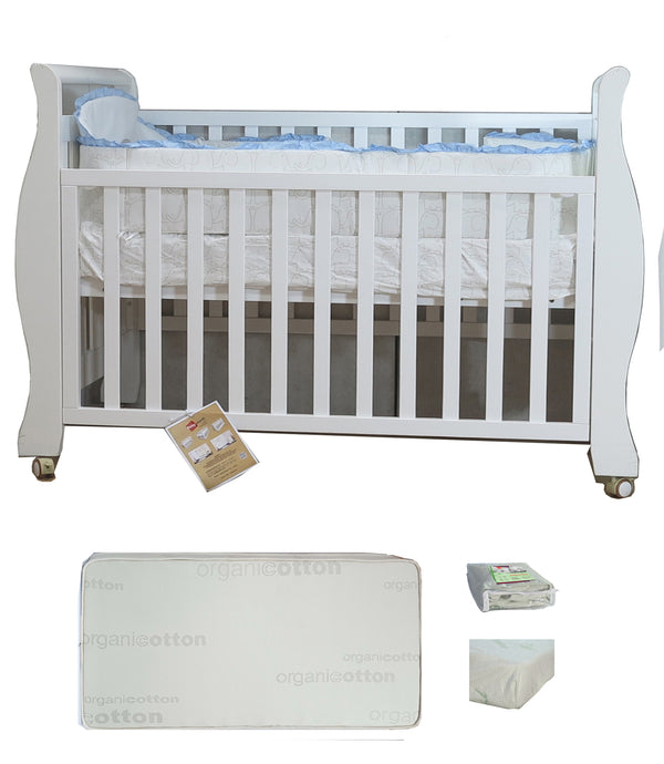 Babyworth Sleigh Cot  with Mattress - Babyworth