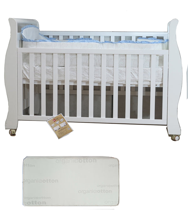 Babyworth Sleigh Cot  with Mattress - Babyworth