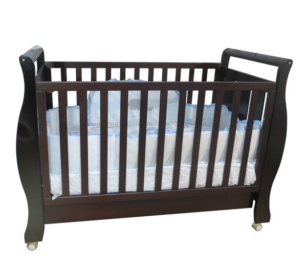 Babyworth Sleigh Cot with Mattress, Chest and Change Table with Pad Package - Babyworth