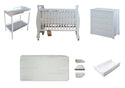 Babyworth Sleigh Cot with Mattress, Chest and Change Table with Pad Package - Babyworth