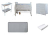 Babyworth Sleigh Cot with Mattress, Chest and Change Table with Pad Package - Babyworth