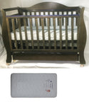 Babyworth Royal Sleigh Cot  with Drawer and Mattress - Babyworth
