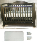 Babyworth Royal Sleigh Cot  with Drawer and Mattress - Babyworth