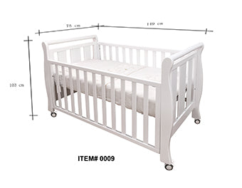 Babyworth Sleigh Cot  with Mattress - Babyworth