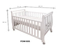 Babyworth Sleigh Cot  with Mattress - Babyworth