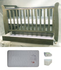 Babyworth Urban Sleigh Cot with Drawer & Mattress - Babyworth