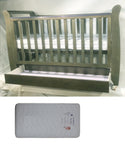 Babyworth Urban Sleigh Cot with Drawer & Mattress - Babyworth