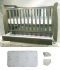 Babyworth Urban Sleigh Cot with Drawer & Mattress - Babyworth