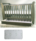 Babyworth Urban Sleigh Cot with Drawer & Mattress - Babyworth