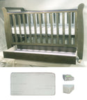 Babyworth Urban Sleigh Cot with Drawer & Mattress - Babyworth
