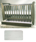 Babyworth Urban Sleigh Cot with Drawer & Mattress - Babyworth
