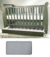 Babyworth Urban Sleigh Cot with Drawer & Mattress - Babyworth
