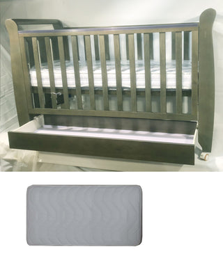 Babyworth Urban Sleigh Cot with Drawer & Mattress - Babyworth