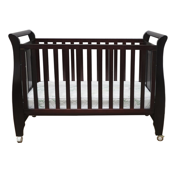 Babyworth Urban Sleigh Cot Optioned With Mattress - Babyworth