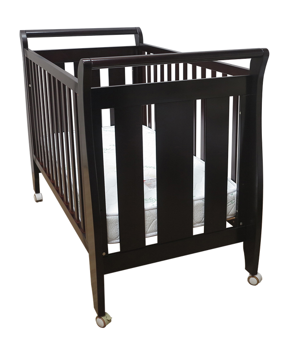 Babyworth Urban Sleigh Cot Optioned With Mattress - Babyworth