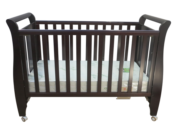 Babyworth Urban Sleigh Cot Optioned With Mattress - Babyworth