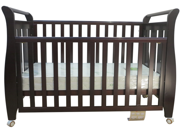 Babyworth Urban Sleigh Cot Optioned With Mattress - Babyworth