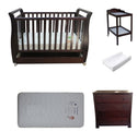 Babyworth Urban Sleigh Cot With Drawer+Chest +Change Table+Optioned With Mattress - Babyworth
