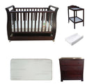 Babyworth Urban Sleigh Cot With Drawer+Chest +Change Table+Optioned With Mattress - Babyworth