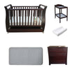 Babyworth Urban Sleigh Cot With Drawer+Chest +Change Table+Optioned With Mattress - Babyworth