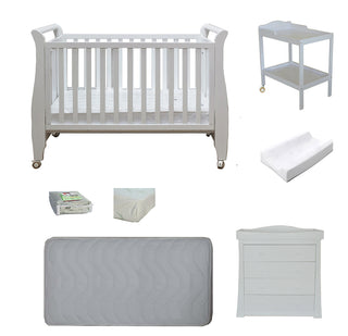 Babyworth Urban Sleigh Cot+Change Table+Chest With Changing Top Option With Mattress - Babyworth