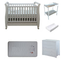 Babyworth Urban Sleigh Cot With Drawer+Chest +Change Table+Optioned With Mattress - Babyworth