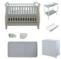 Babyworth Urban Sleigh Cot With Drawer+Chest +Change Table+Optioned With Mattress - Babyworth