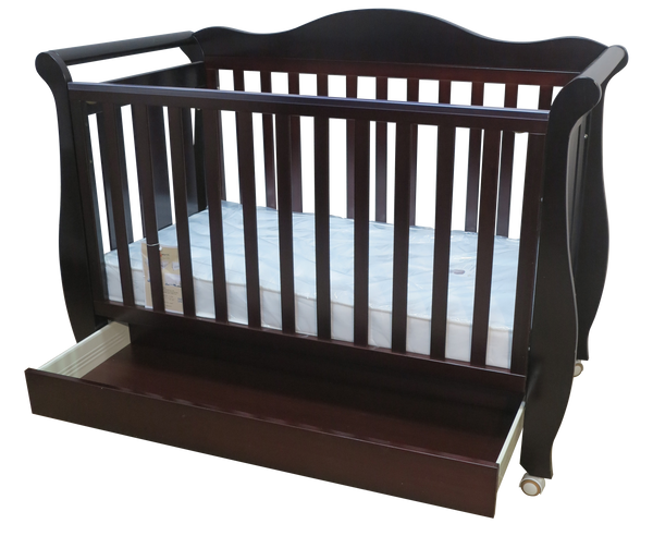 Babyworth  Imperial Sleigh Cot With Drawer And Mattress - Babyworth