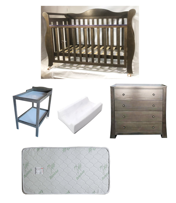 Babyworth Imperial Sleigh Cot Change Table Chest Package - Babyworth