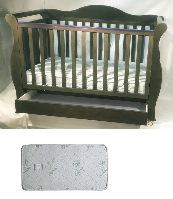 Babyworth  Imperial Sleigh Cot With Drawer And Mattress - Babyworth