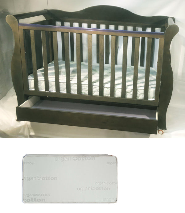 Babyworth  Imperial Sleigh Cot With Drawer And Mattress - Babyworth