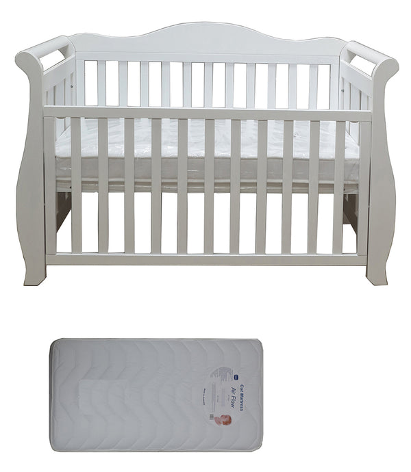 Babyworth  Imperial Sleigh Cot With Mattress - Babyworth