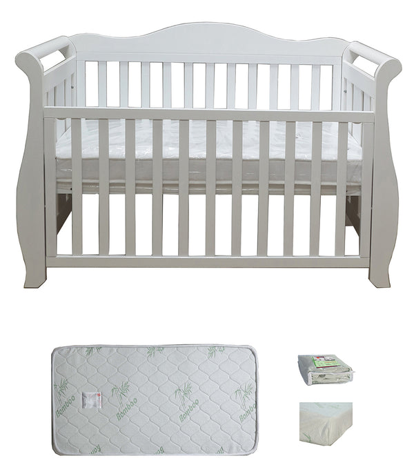 Babyworth  Imperial Sleigh Cot With Mattress - Babyworth