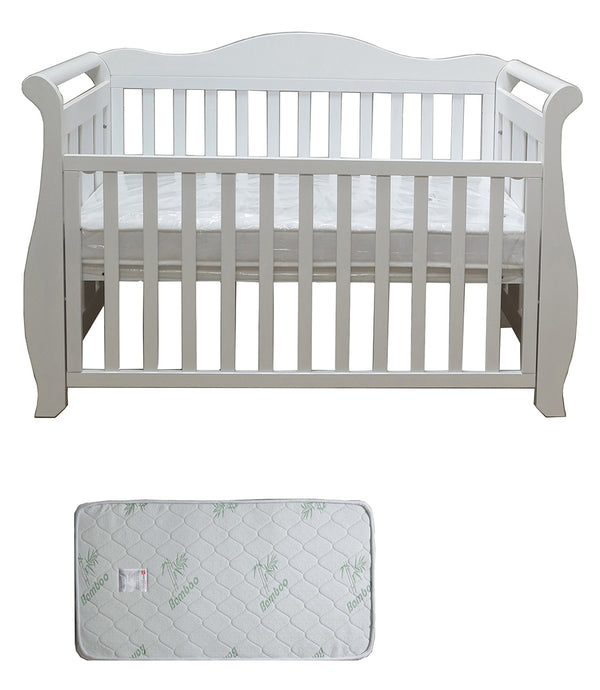 Babyworth  Imperial Sleigh Cot With Mattress - Babyworth