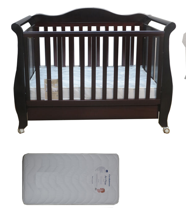 Babyworth  Imperial Sleigh Cot With Mattress - Babyworth