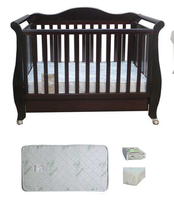 Babyworth  Imperial Sleigh Cot With Mattress - Babyworth