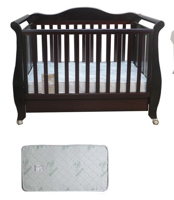 Babyworth  Imperial Sleigh Cot With Mattress - Babyworth