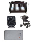 Babyworth Imperial Sleigh Cot With Drawer+Maxi Cosi Vita Car Seat+Luxi Pram Package - Babyworth