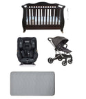 Babyworth Imperial Sleigh Cot With Drawer+Maxi Cosi Vita Car Seat+Luxi Pram Package - Babyworth