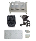 Babyworth Imperial Sleigh Cot With Drawer+Maxi Cosi Vita Car Seat+Luxi Pram Package - Babyworth