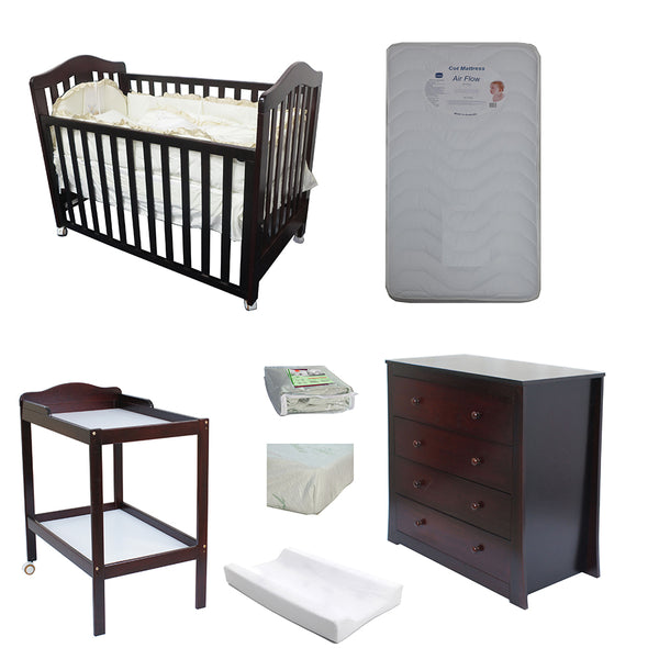Babyworth Classic Cot Change Table Chest Package - Babyworth