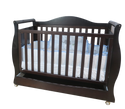 Babyworth Royal Sleigh Cot  with Drawer and Mattress - Babyworth