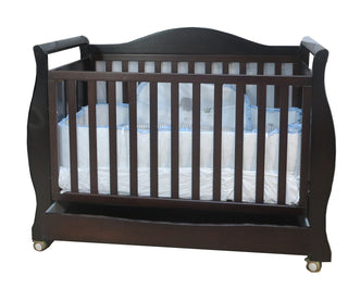 Babyworth Royal Sleigh Cot  with Drawer and Mattress - Babyworth