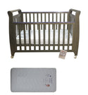 Babyworth Urban Sleigh Cot Optioned With Mattress - Babyworth