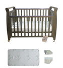 Babyworth Urban Sleigh Cot Optioned With Mattress - Babyworth