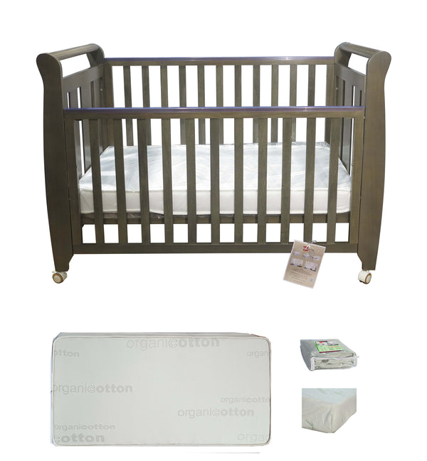 Babyworth Urban Sleigh Cot Optioned With Mattress - Babyworth