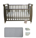 Babyworth Urban Sleigh Cot Optioned With Mattress - Babyworth