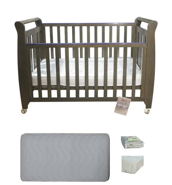Babyworth Urban Sleigh Cot Optioned With Mattress - Babyworth