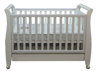 Babyworth  B4+DR Urban Sleigh Cot with Drawer & Mattress - Babyworth